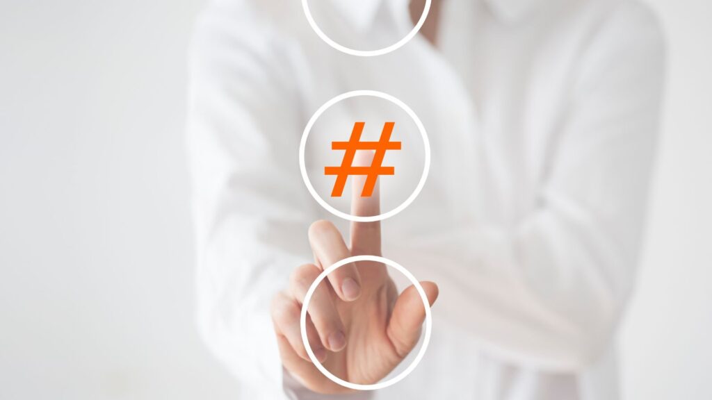 ハッシュタグにタッチ