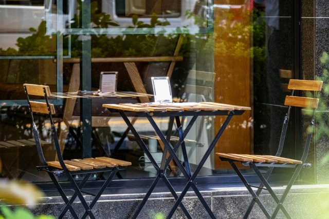 飲食店のテラス席